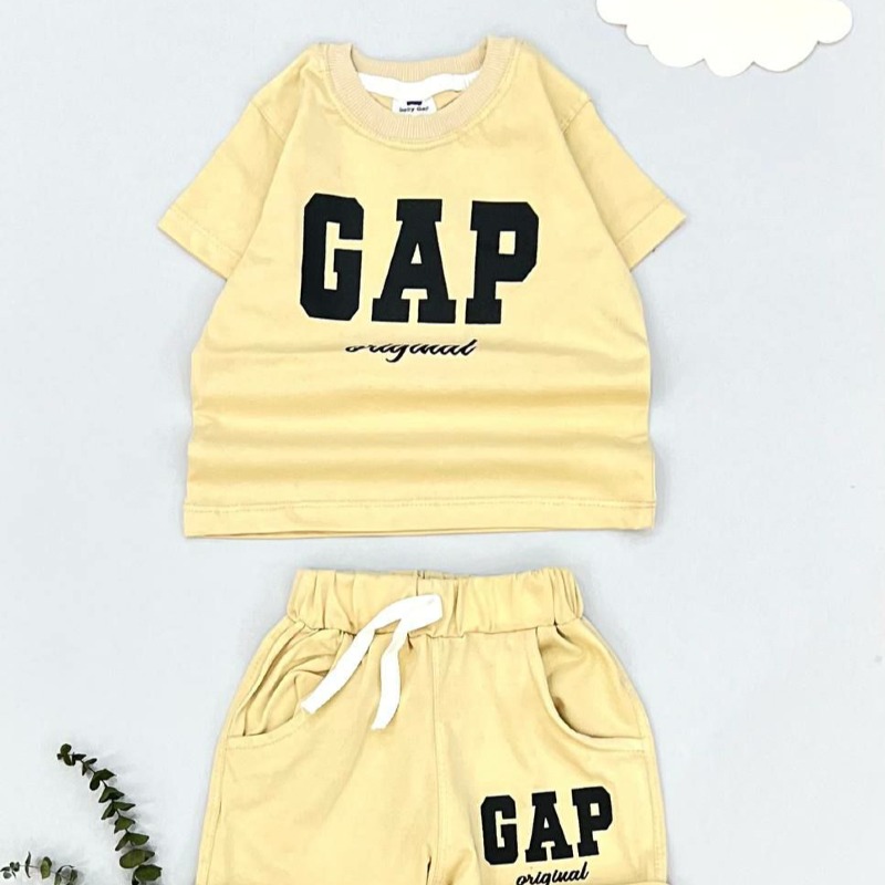 2019، تیشرت شلوارک پسرانه baby gap، پک سه عددی ( ۳۵_۴۰_۴۵)